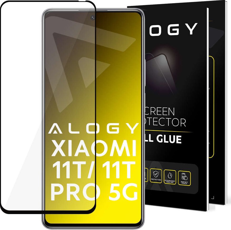 Alogy Szkło Alogy Full Glue case friendly do Xiaomi 11T 5G / 11T Pro 5G Czarne 1