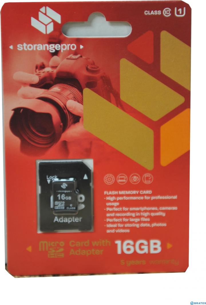 Karta Storange Pro MicroSDHC 16 GB Class 10 UHS-I  (STO22) 1