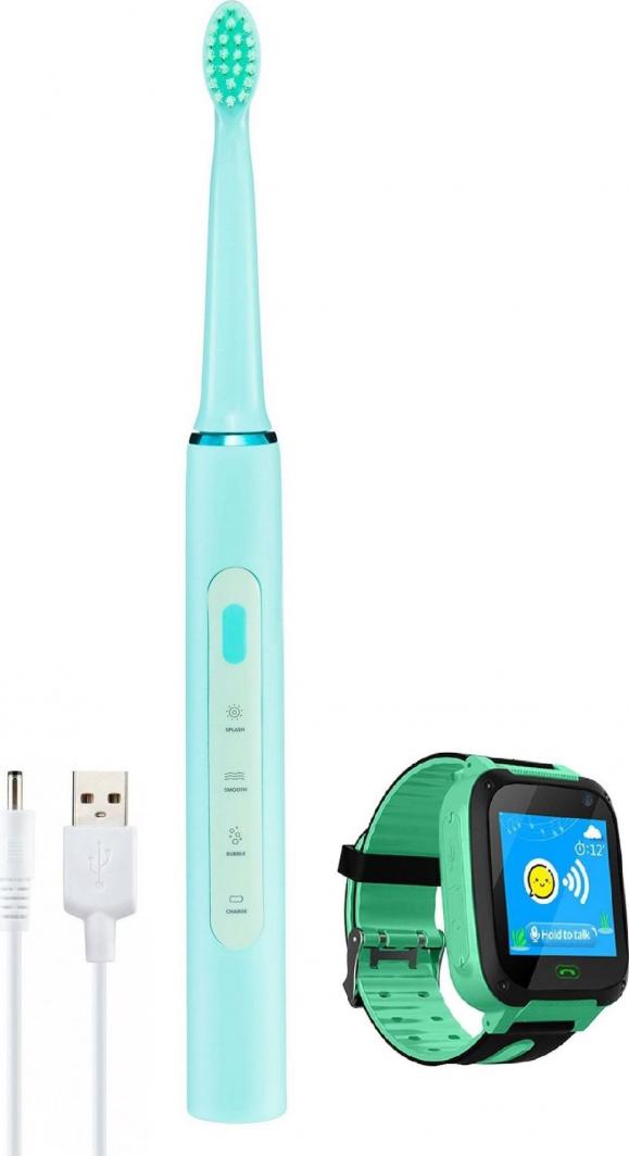 Szczoteczka Vitammy Szczoteczka soniczna Splash Minty + Smartwatch dla dzieci 1