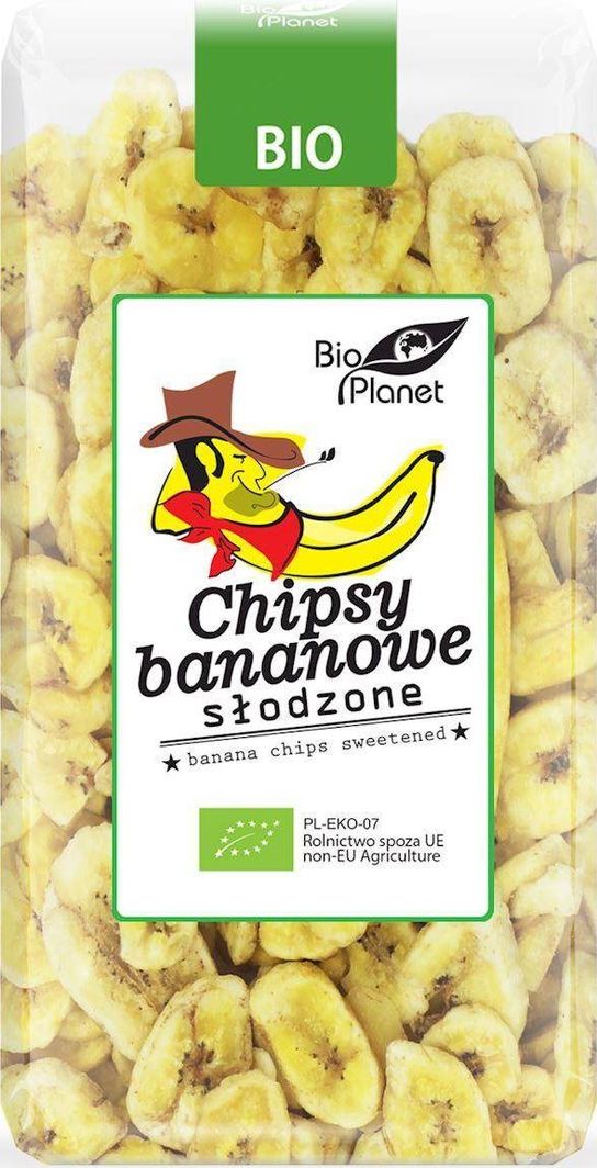 Bio Planet CHIPSY BANANOWE SŁODZONE BIO 350 g - BIO PLANET 1