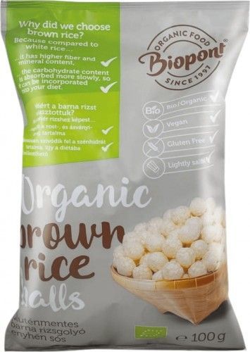 BIOPONT CHRUPKI RYŻOWE LEKKO SOLONE BEZGLUTENOWE BIO 100 g - BIOPONT 1
