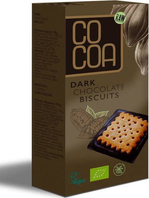 Cocoa HERBATNIKI Z CIEMNĄ CZEKOLADĄ BIO 95 g - COCOA 1