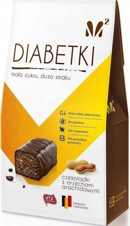 EkoWital Czekoladki Diabetki orzech arachidowy bez cukru 100 g Ekowital 1