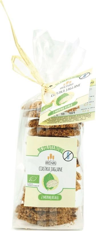 IRENKI CIASTKA JAGLANE Z MORWĄ BIAŁĄ BEZGLUTENOWE BIO 150 g - IRENKI 1