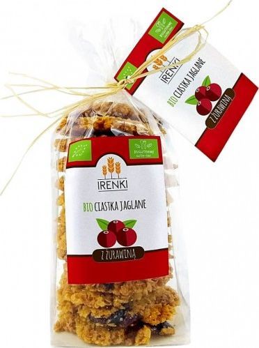IRENKI CIASTKA JAGLANE Z ŻURAWINĄ BEZGLUTENOWE BIO 150 g - IRENKI 1