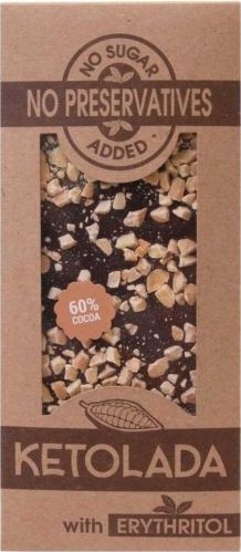 KETOLADA TABLICZKA Z MIGDAŁAMI BEZ DODATKU CUKRÓW 100 g - KETOLADA 1