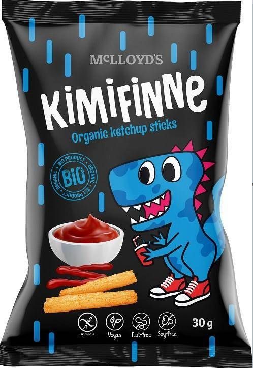 Kimifinne Chrupki kukurydziane o smaku ketchupowym bezglutenowe BIO 30 g Kimifinne 1