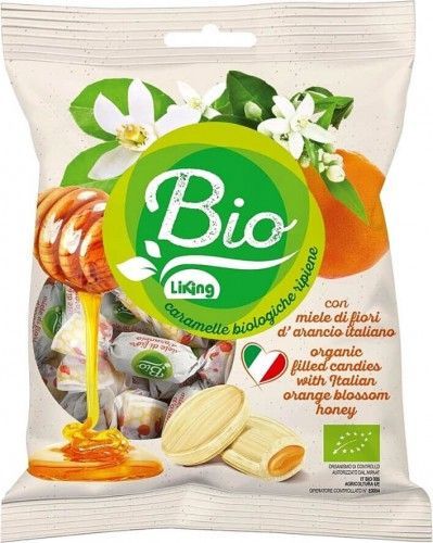 LIKING CUKIERKI Z NADZIENIEM Z MIODU Z KWIATÓW POMARAŃCZY BEZGLUTENOWE BIO 90 g - LIKING 1