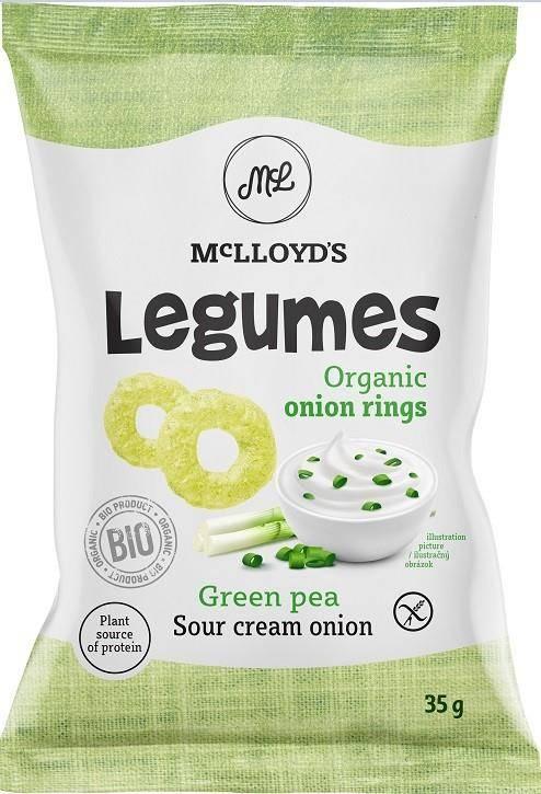 LIKING Chrupki z zielonym groszkiem śmietankowo - cebulowe bezglutenowe BIO 35 g MyLloyds 1