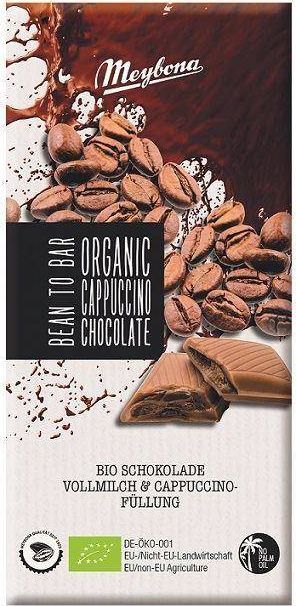 MEYBONA CZEKOLADA MLECZNA Z NADZIENIEM O SMAKU CAPPUCCINO BIO 100 g - MEYBONA 1