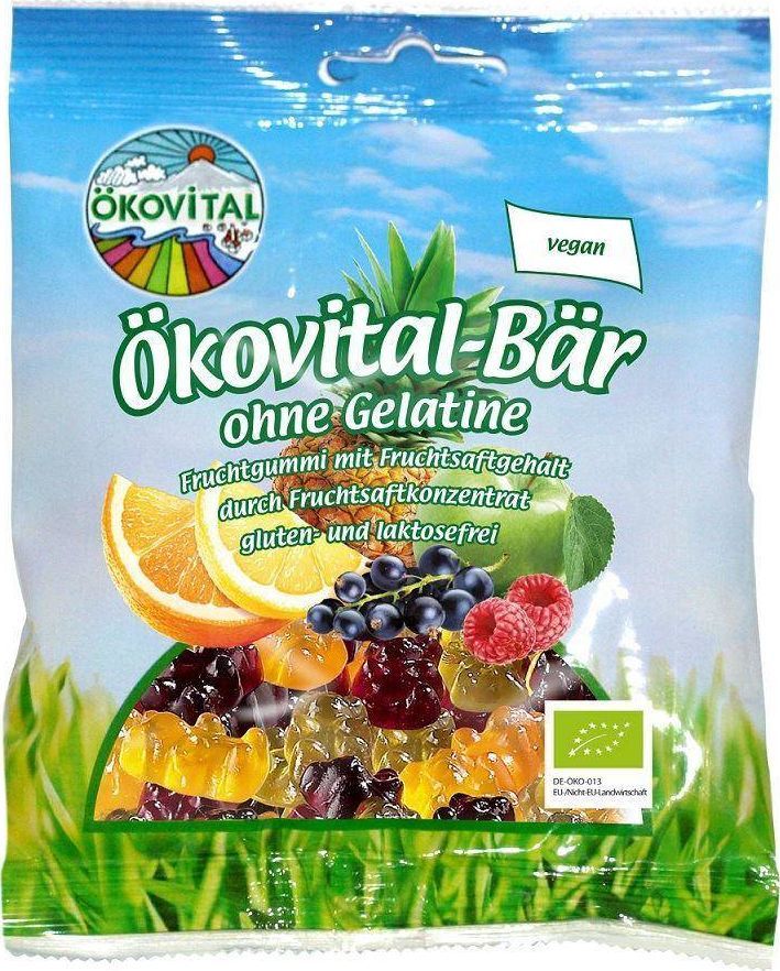 OKOVITAL ŻELKI (MISIE) OWOCOWE BEZ LAKTOZY BEZGLUTENOWE BIO 100 g - OKOVITAL 1