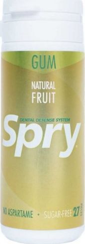 Spry Fox LLC GUMA DO ŻUCIA Z KSYLITOLEM O SMAKU OWOCOWYM BEZGLUTENOWA 27 SZTUK (32,5 g) - SPRY 1