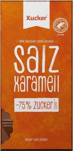 Xucker Czekolada mleczna z ksylitolem solą i karmelem bez dodatku cukru Salz Xaramell 80g XUCKER 1