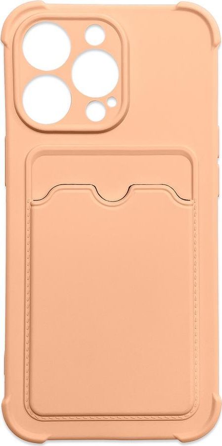 Hurtel Card Armor Case etui pokrowiec do Xiaomi Redmi 10X 4G / Xiaomi Redmi Note 9 portfel na kartę silikonowe pancerne etui Air Bag różowy 1