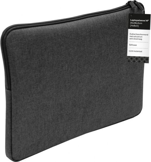 Etui pokrowiec na laptopa 14 cali unisex 26 x 36 x 3 cm szary 1
