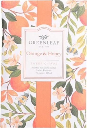 Green Leaf woreczek zapachowy Orange & Honey 17 cm drewniany pomarańczowy/zielony 1