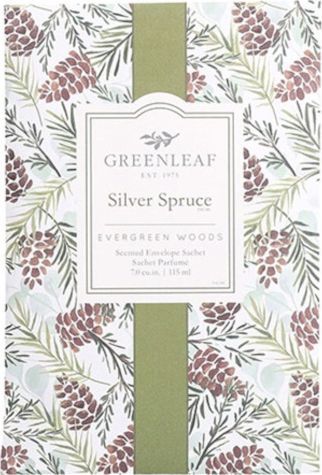Green Leaf woreczek zapachowy Silver Spruce 17 cm drewniany zielony 1