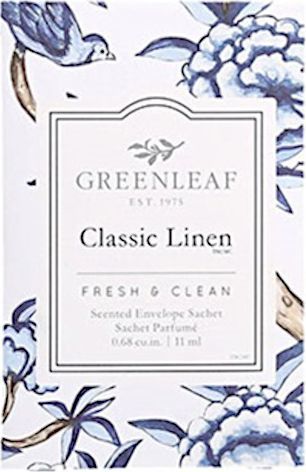 Green Leaf woreczek zapachowy Classic Linen 9 cm drewniany niebieski 1