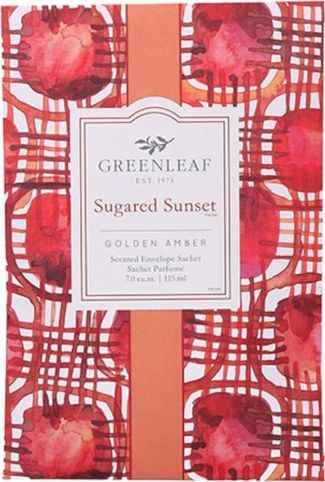 Green Leaf woreczek zapachowy Sugared Sunset 17 cm 115 ml drewniany czerwony 1