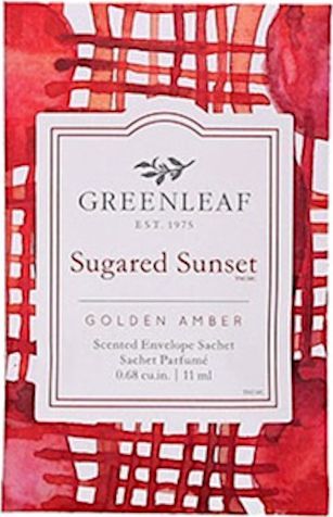 Green Leaf woreczek zapachowy Sugared Sunset 9 cm drewniany czerwony 1