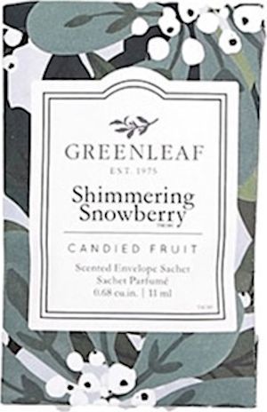 Green Leaf woreczek zapachowy Shimmering Snowberry 9 cm drewniany szary 1