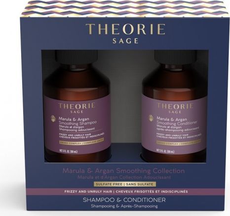 Theorie Sage Theorie Sage Marula & Argan Oil Smoothing Travel Kit zestaw szampon do włosów 90ml + odżywka do włosów 90ml 1
