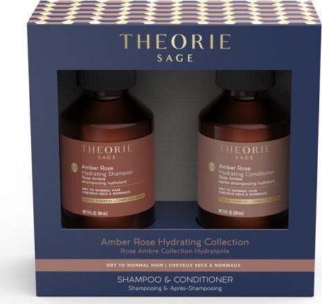 Theorie Sage Theorie Sage Amber Rose Hydrating Travel Kit zestaw nawilżający szampon do włosów 90ml + nawilżająca odżywka do włosów 1