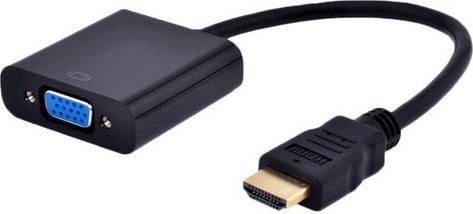 Adapter AV Gembird HDMI - D-Sub (VGA) czarny (A-HDMI-VGA-04) 1