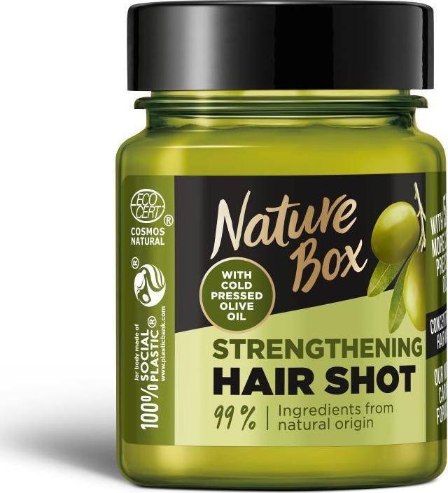 Nature Box NATURE BOX_Strengthening Hair Shot skoncetrowana maska do włosów z większą zawartością oleju z oliwek 60ml 1