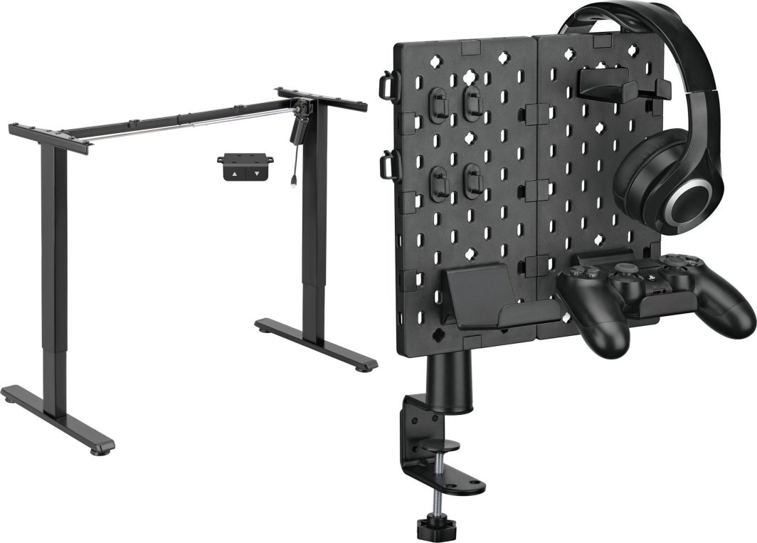 Mozos Mozos EDF-ECO-BK - stelaż do biurka czarny z elektryczną regulacją wysokości + OA1 TABLICA PERFOROWANA 1