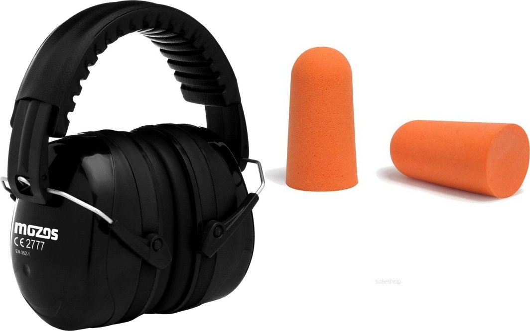 Mozos Mozos słuchawki tłumiące dla dorosłych (M5002B) + Zatyczki Do Uszu Stopery Tuba 160 Szt 1