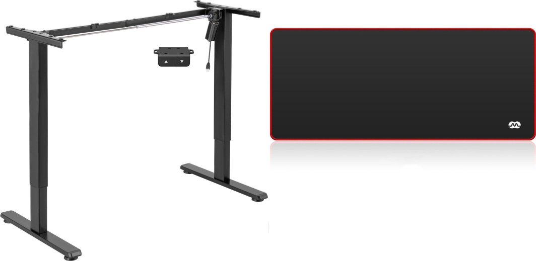 Mozos Mozos EDF-ECO-BK - stelaż do biurka czarny z elektryczną regulacją wysokości + Podkładka XDP1260 1