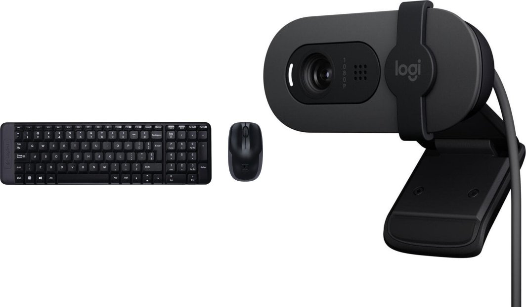 Klawiatura + mysz Logitech Wireless Combo MK220 (920-003158) + Brio 100 (960-001585) 1