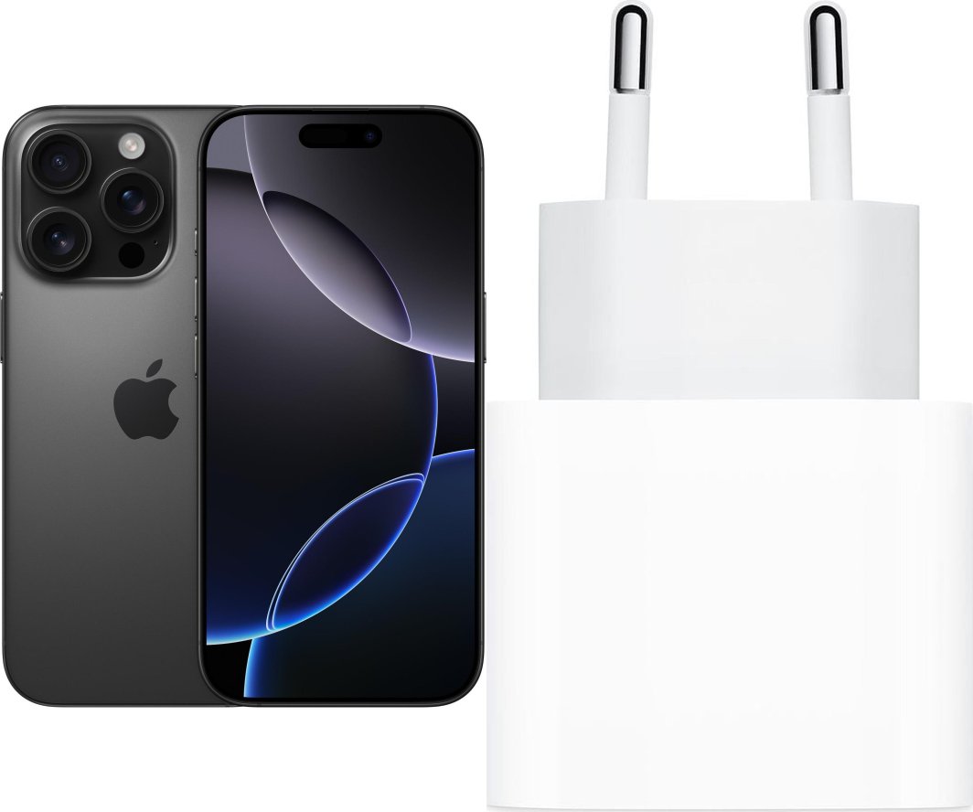 Apple iPhone 16 Pro 128GB Black Titanium (MYND3) z ładowarką