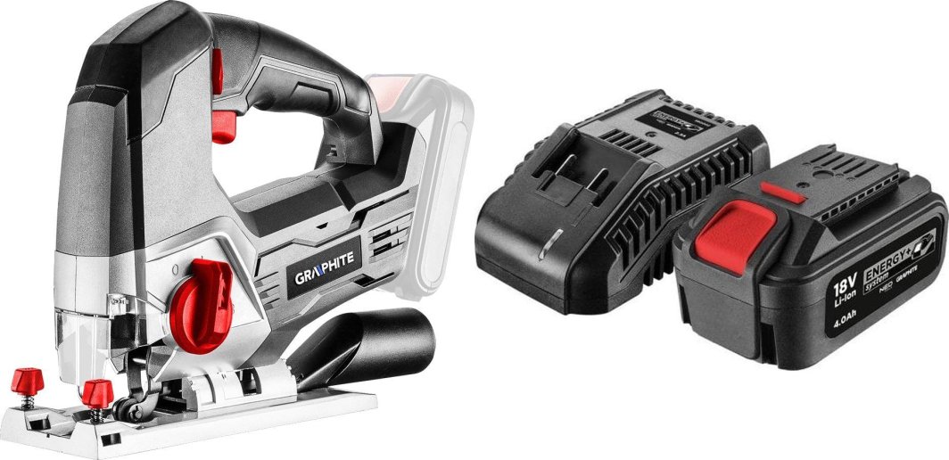 Wyrzynarka Graphite Wyrzynarka Graphite 58G011 18 V + akumulator 4 Ah z ładowarką 58GE132 1
