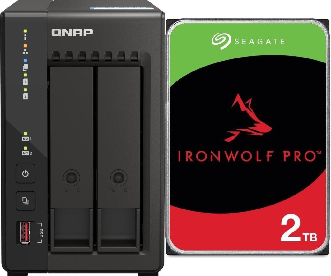 Serwer plików Qnap TS-253E-8G + Seagate IronWolf 2TB (ST2000VN003) 1