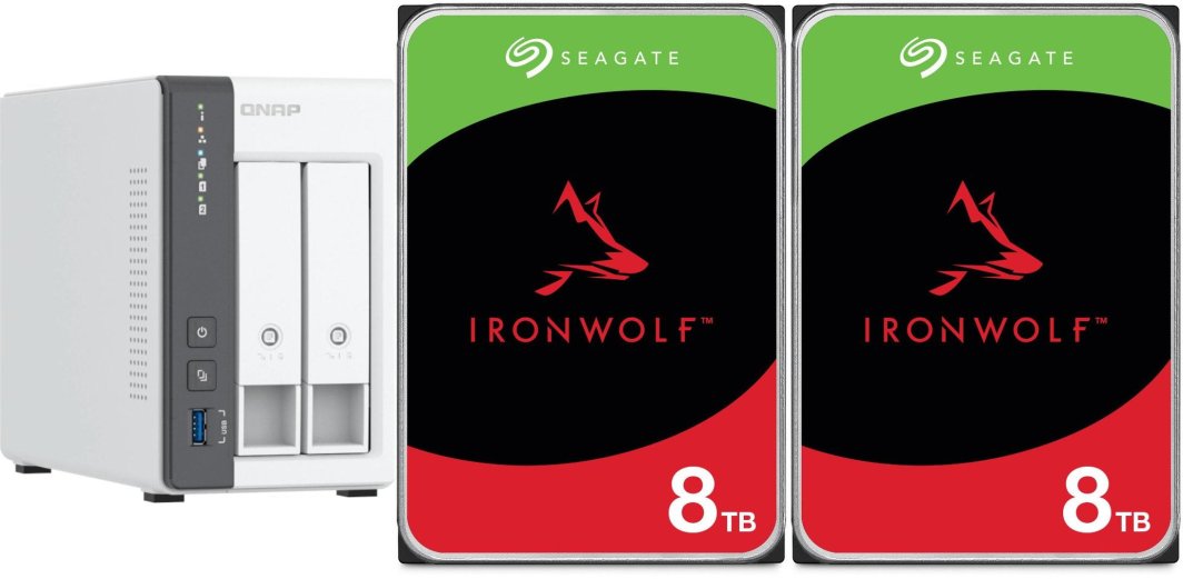 Serwer plików Qnap TS-216G + 2x Seagate IronWolf 8TB (ST8000VN004) 1