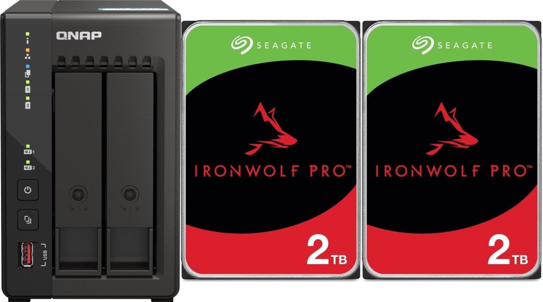 Serwer plików Qnap TS-253E-8G + 2x Seagate IronWolf 2TB (ST2000VN003) 1