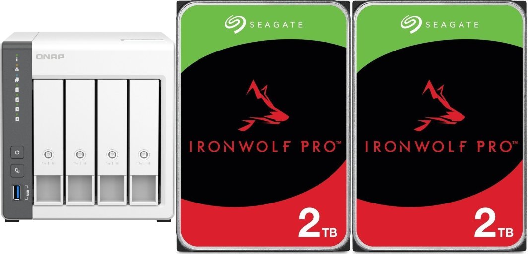 Serwer plików Qnap TS-433-4G + 2x Seagate IronWolf 2TB (ST2000VN003) 1
