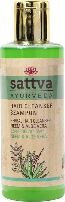 Sattva SATTVA_Hair Cleanser szampon ziołowy Neem &amp; Aloe Vera 210ml 1