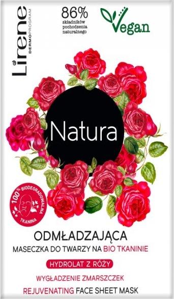 Lirene LIRENE_Natura odmładzająca maseczka do twarzy z hydrolatem z róży 1