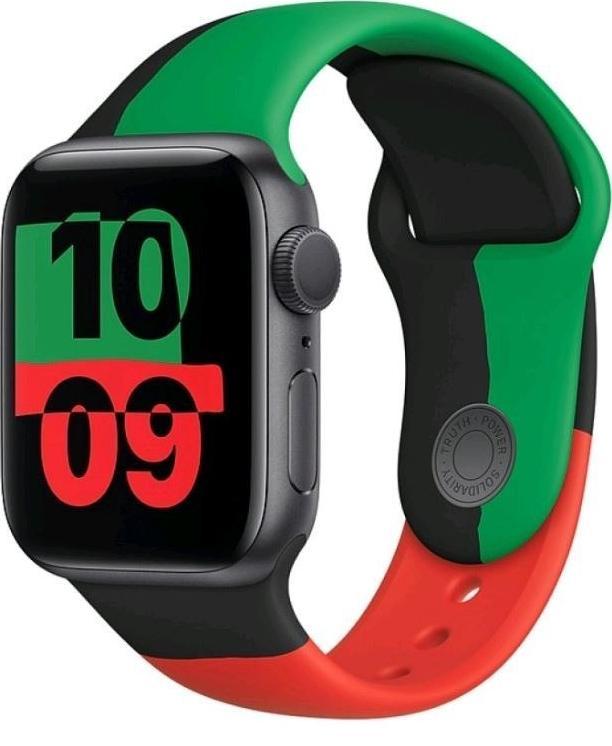 Smartwatch Apple Watch Series 6 GPS 44mm Black Unity Zielony  (MJ6P3WB/A) 1