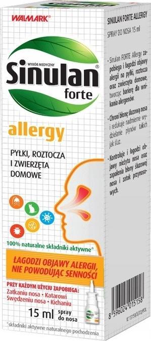 Walmark SINULAN_Forte Allergy spray do nosa 15ml 1