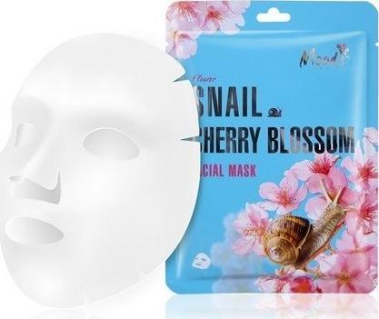 MOODS Snail Cherry Blossom maska w płachcie ze śluzem ślimaka i ekstraktem z kwiatów 38g 1