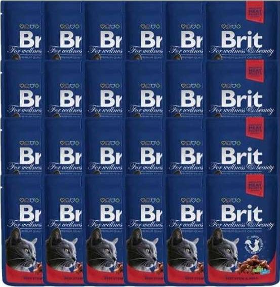 Brit Brit Premium Adult Gulasz Wołowy i Groszek 24x100g 1