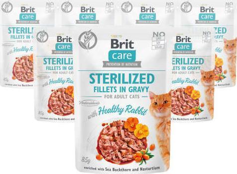 Brit Brit Care Cat Pouche Sterilized Królik 12x85g 1