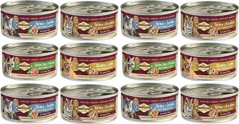 Carnilove Carnilove Cat Adult MIX smaków 12x100g 1