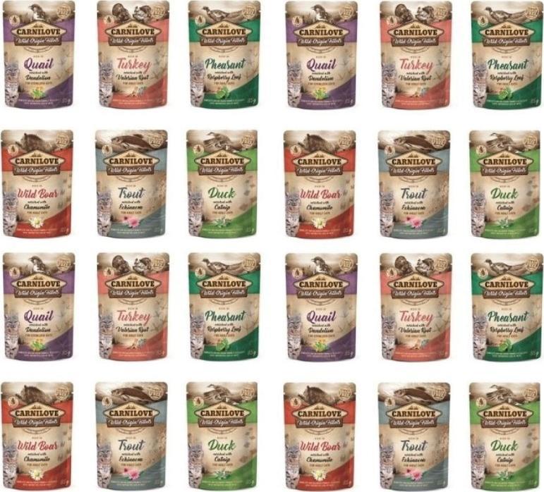 Carnilove Carnilove Cat MIX smaków dla kota 24x85g 1