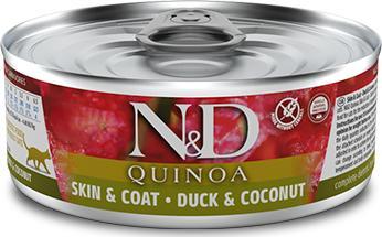 Farmina Farmina N&D Kot Quinoa Sierść i Skóra Kaczka z Kokosem 80g 1