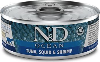 Farmina Farmina N&D Kot Ocean Tuńczyk, Kalmar i Krewetka 80g 1